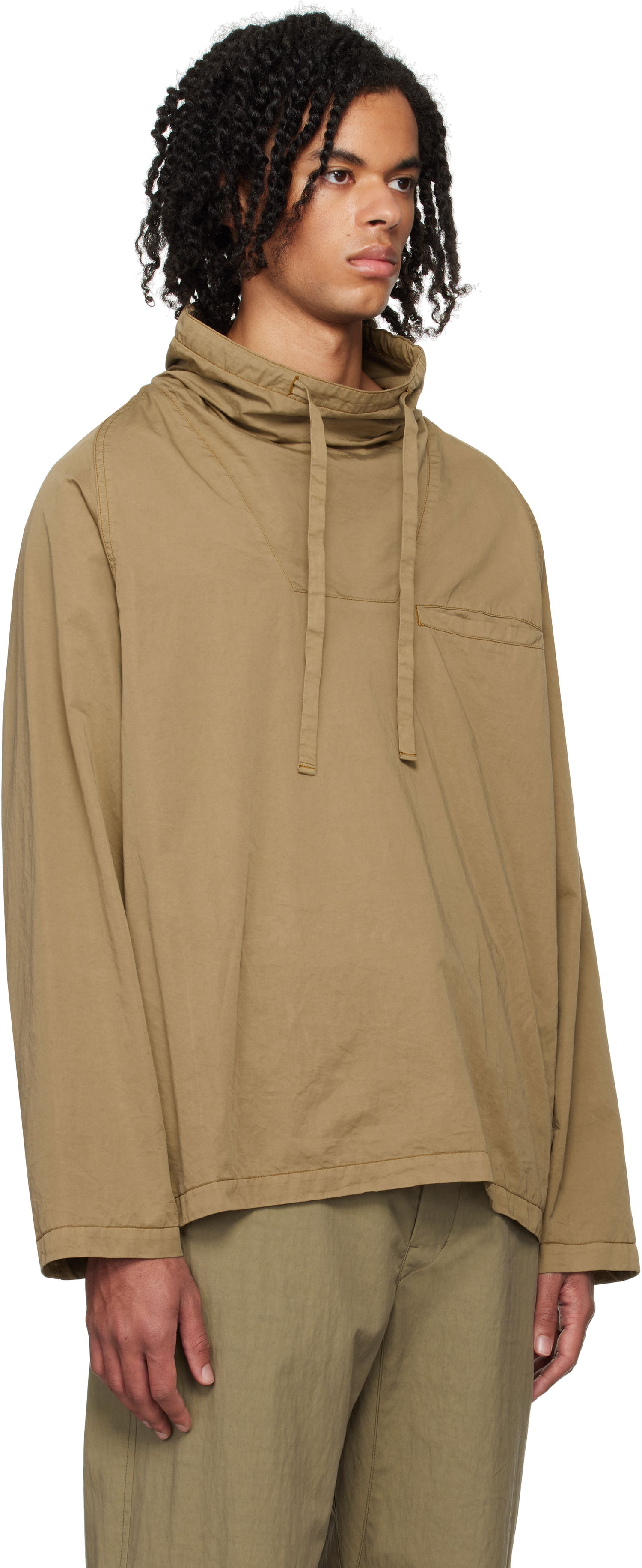 Jakke LEMAIRE Lemaire Funnel Neck Jacket Beige | TO1311 LF1206, 1