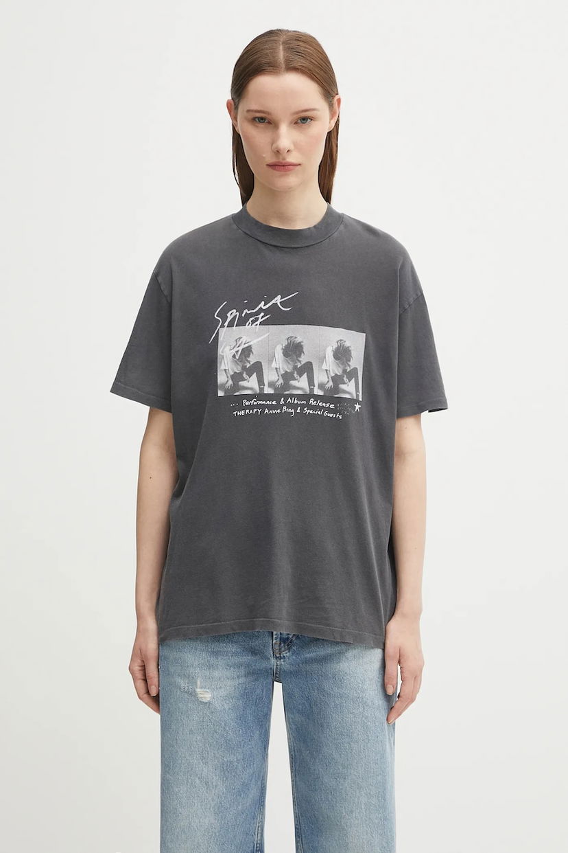 T-shirt Anine Bing Anine Bing Ashton Graphic T-Shirt Grå | A.08.11304