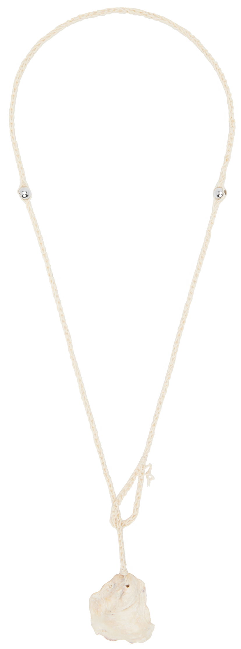 Halskæde OUR LEGACY Our Legacy Crochet Shell Pendant Necklace Hvid | A2258CCN