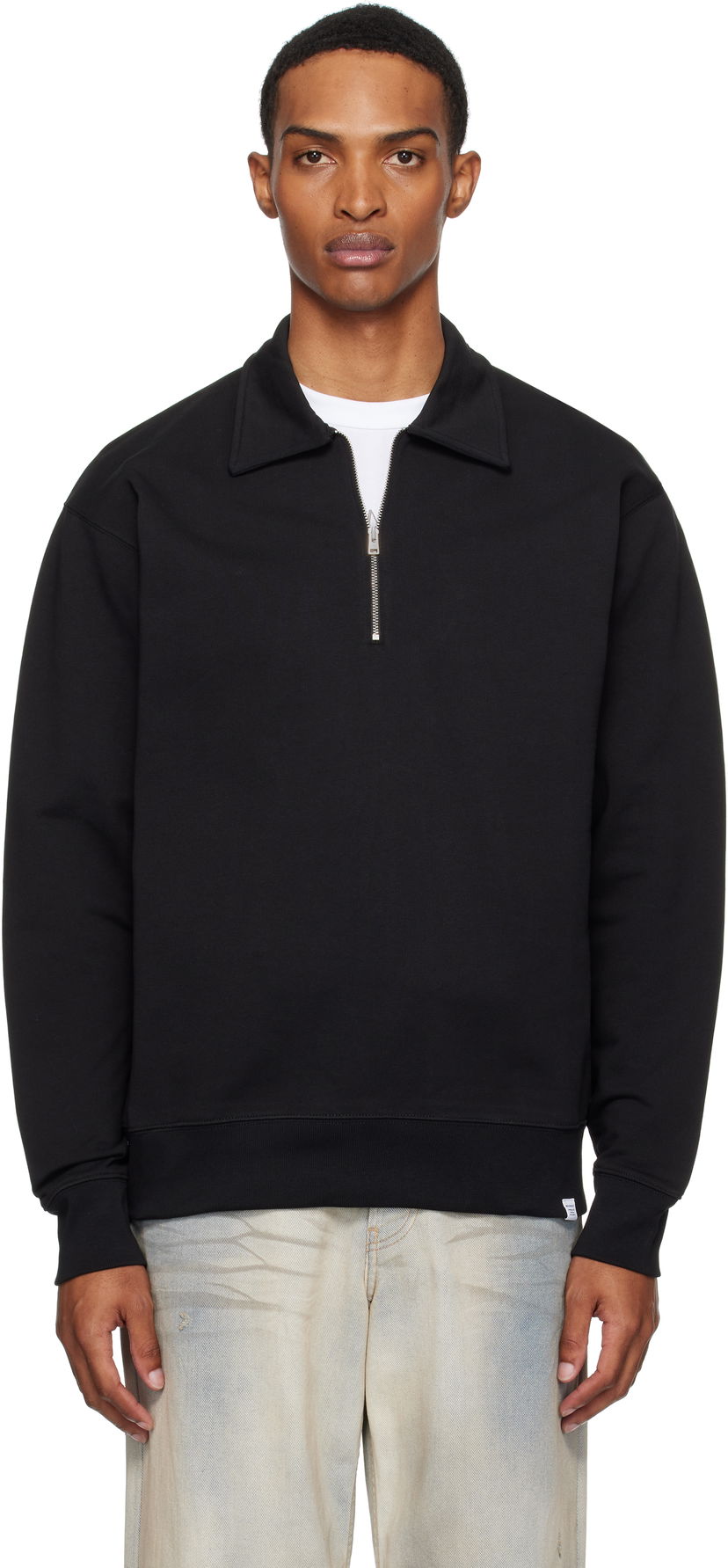 Sweatshirt NORSE PROJECTS Ketel Relaxed Half Zip Sweatshirt Sort | N20-1381