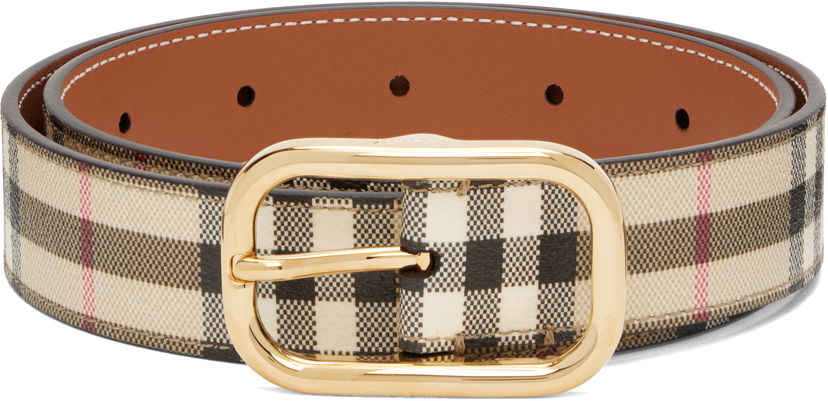 Bælter Burberry Burberry Check Belt Beige | 8093830