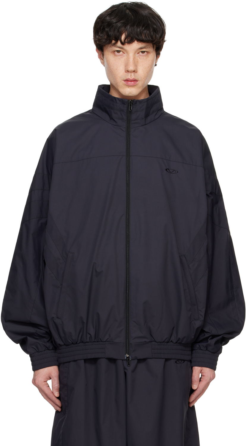 Vindjakke VETEMENTS Oval Logo Track Jacket Sort | UA66JA370B