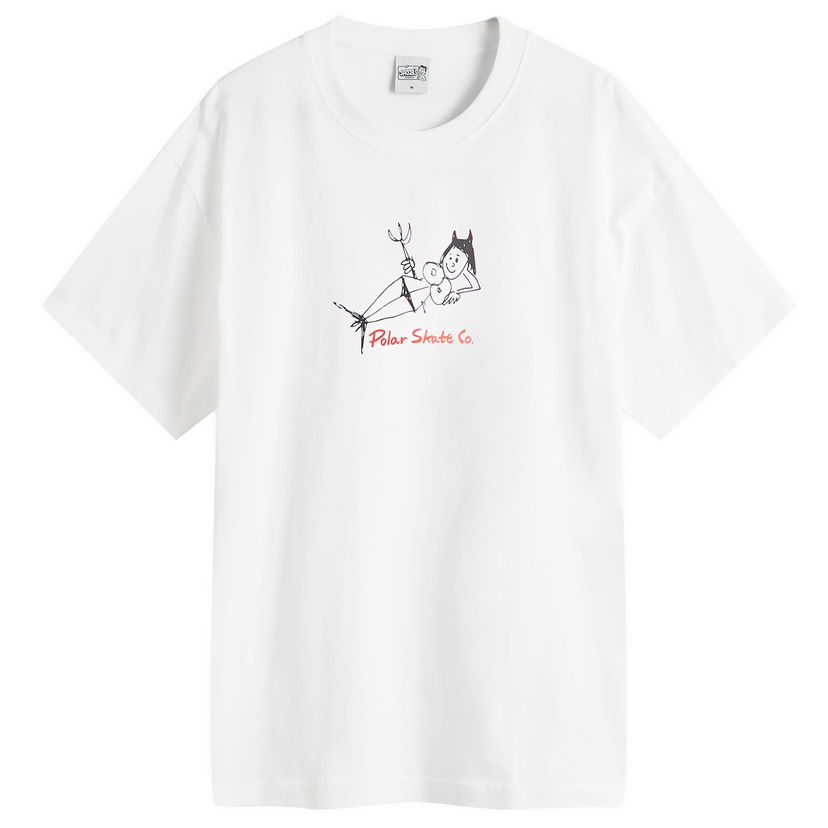 T-shirt Polar Skate Co. Devil Woman Tee Large Hvid | PSC-CO-67