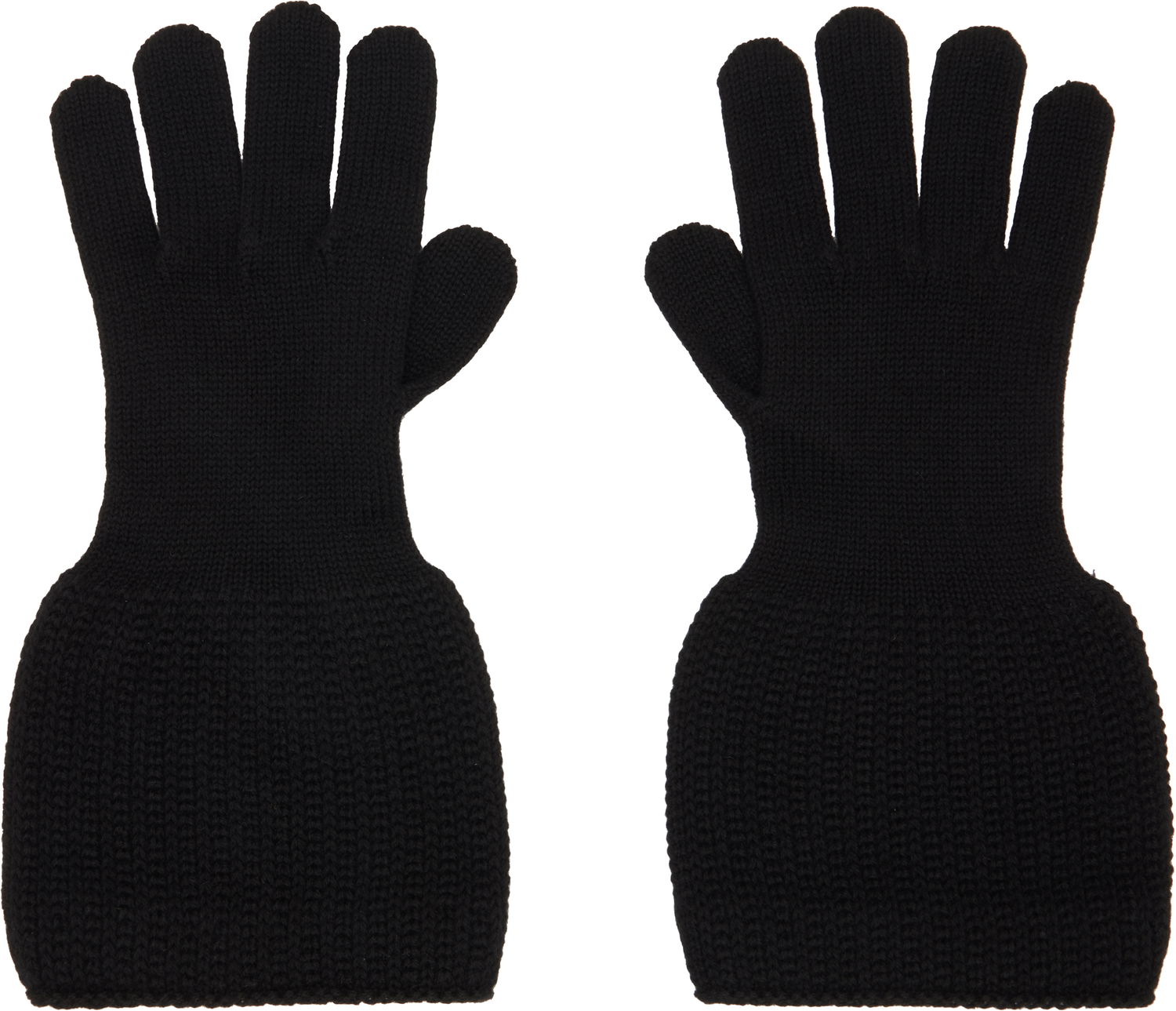 Handsker Yohji Yamamoto YOHJI YAMAMOTO Knitted Gloves Sort | HL-W04-160, 0