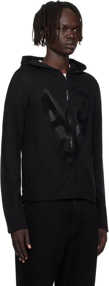 Sweatshirt Acne Studios Acne Studios Heart Logo Zip Hoodie Sort | CI0201-, 1