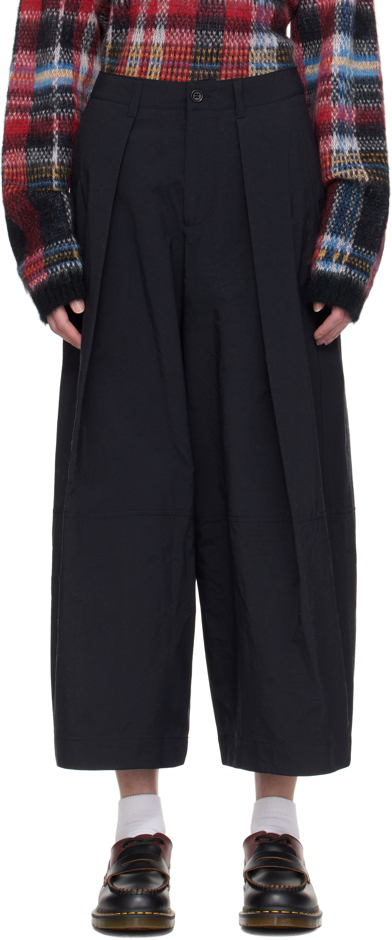 Bukser YMC YMC Deadbeat Pleated Trousers Mørkeblå | Q4XMD, 0