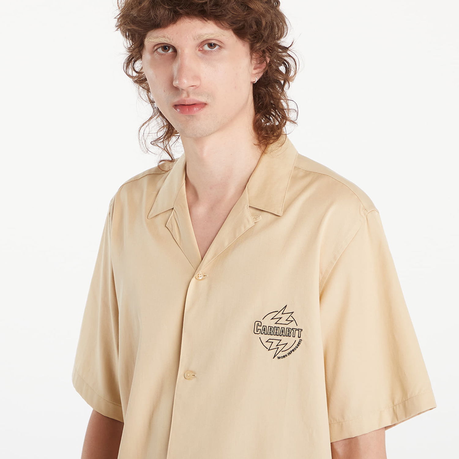 Skjorte Carhartt WIP Short Sleeve Ablaze Shirt UNISEX Beige | I033690.2BKXX, 1