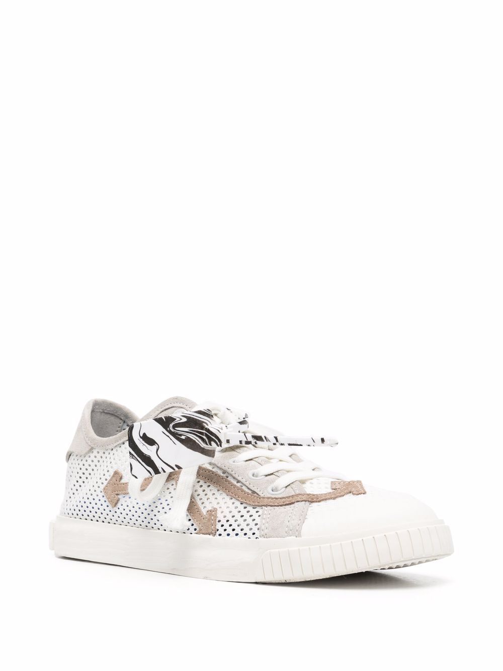 Sneakers og sko Off-White New Low Vulcanized Meshnet "White Beige" Hvid | OMIA213S21MAT0010161, 1