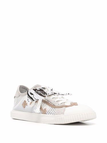 Sneakers og sko Off-White New Low Vulcanized Meshnet "White Beige" Hvid | OMIA213S21MAT0010161, 1