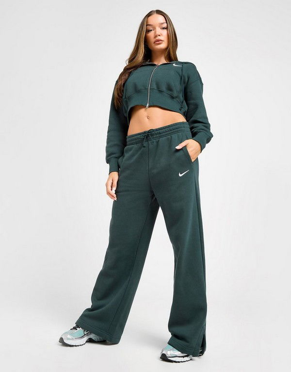 Joggingbukser Nike NSW Phoenix Fleece High Rise Wide Leg Pants 2 Grøn | IH1011-390, 0