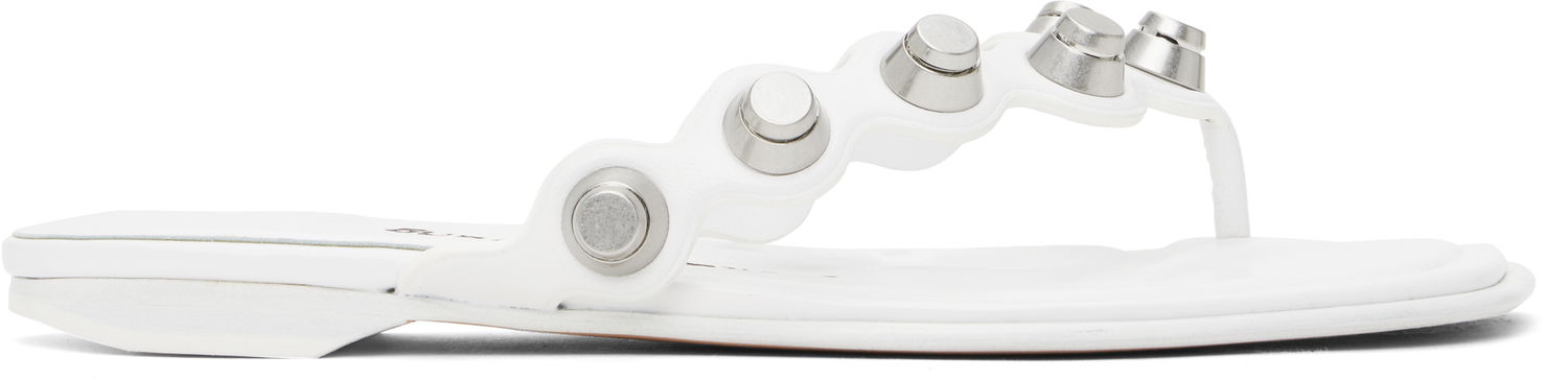 Sneakers og sko Alexander Wang Alexander Wang Rexa Thong Flat Sandals Hvid | 30225S008, 0