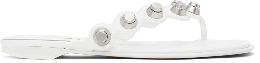 Sneakers og sko Alexander Wang Alexander Wang Rexa Thong Flat Sandals Hvid | 30225S008