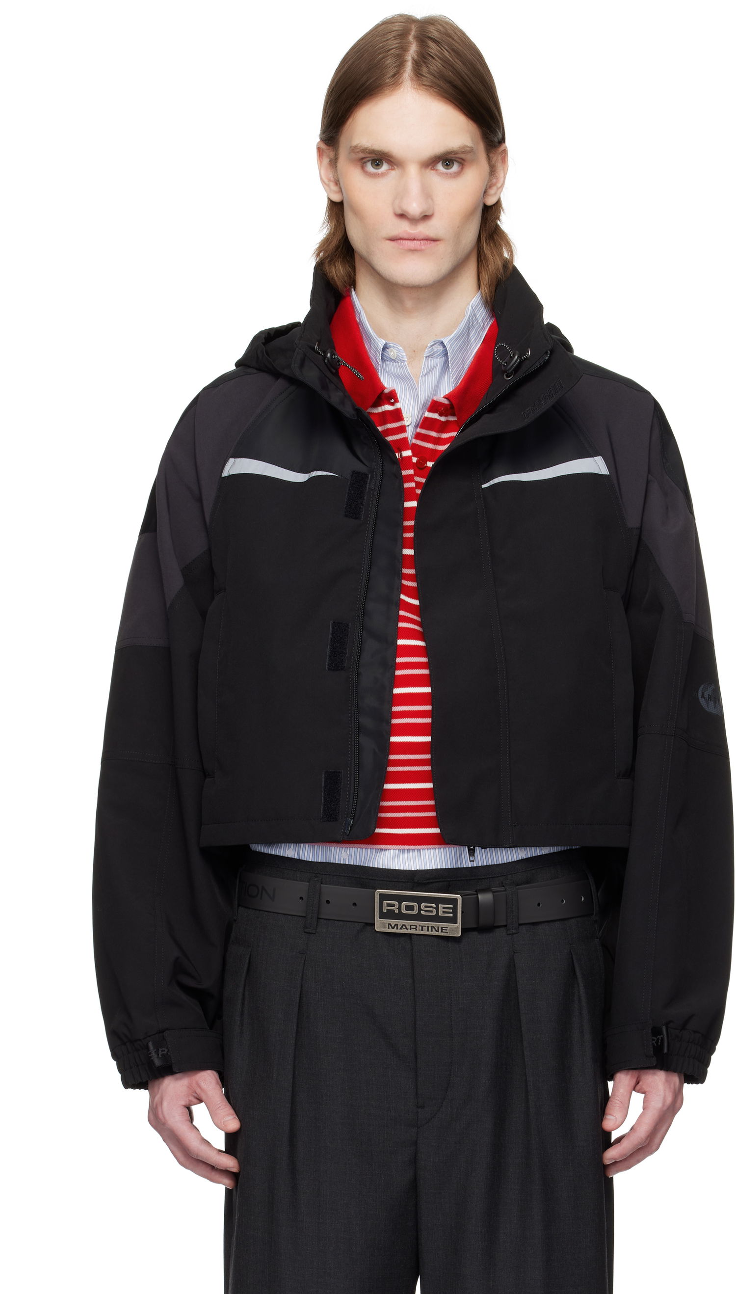Bomberjakke Martine Rose Martine Rose Shrunken Sports Jacket Sort | 741WO10009, 0