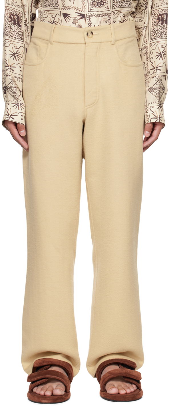 Bukser Nanushka Savi Baggy Trousers Beige | NM22PFPA01372