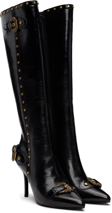 Sneakers og sko Versace Versace Jeans Couture Couture1 Scarlett Knee-High Boots Sort | E79VA3S58_EZSC35, 3