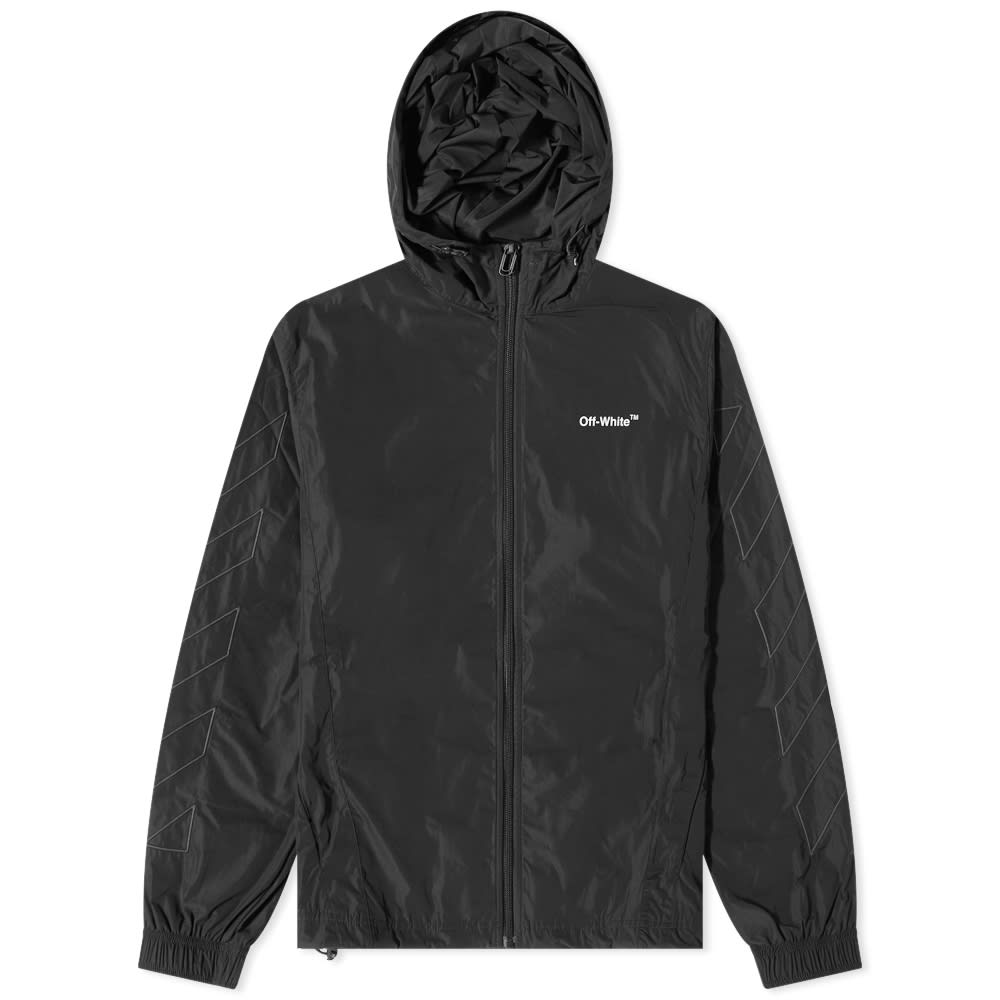 Vindjakke Off-White Diagonal Outline Track Zip Hoody Sort | OMBD039C99FAB0011010, 0