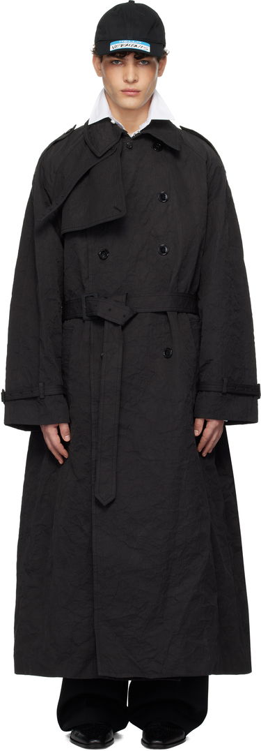 Trenchcoat VETEMENTS Metalized Wrinkled Trench Coat Sort | UA66CO100B, 0