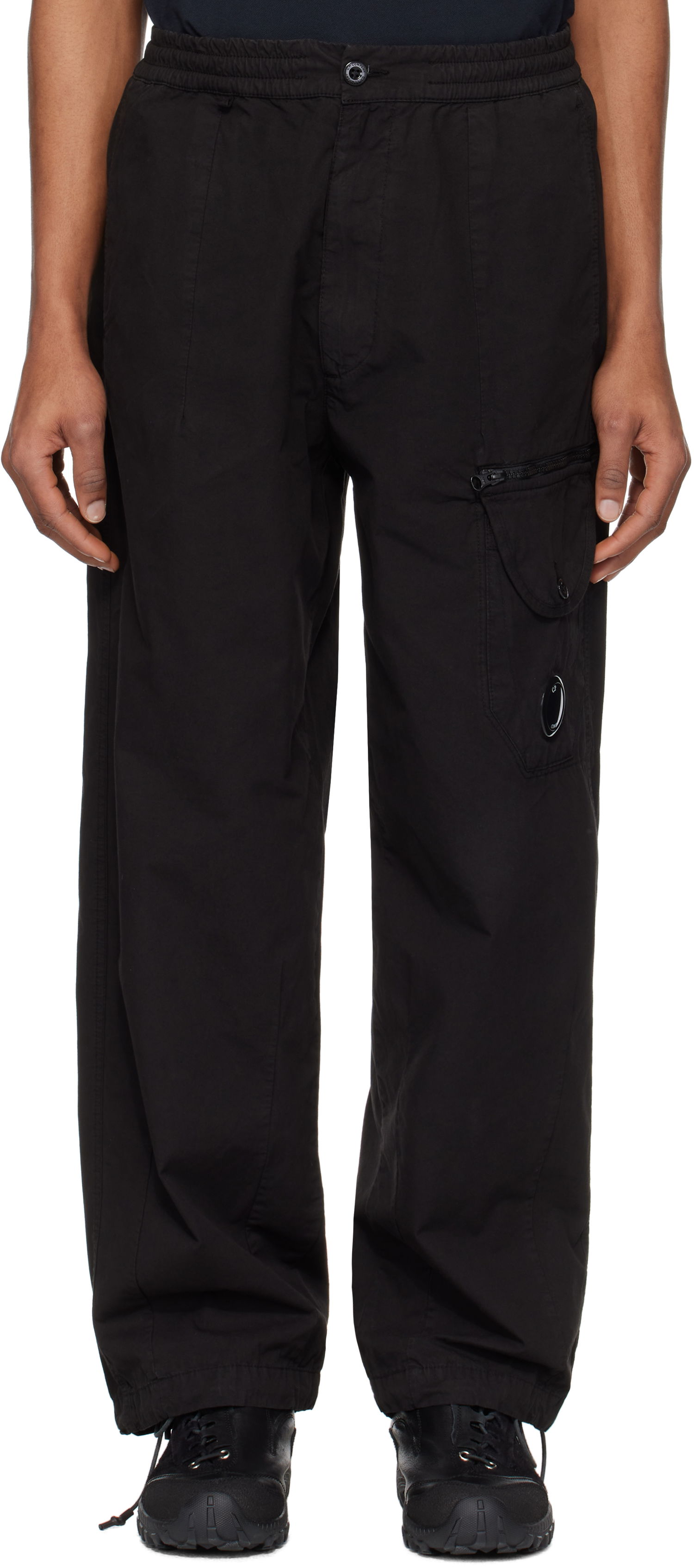 Cargo bukser C.P. Company C.P. Company Microreps Boxy Lens Cargo Pants Sort | 18CMPA094A-006475G, 0