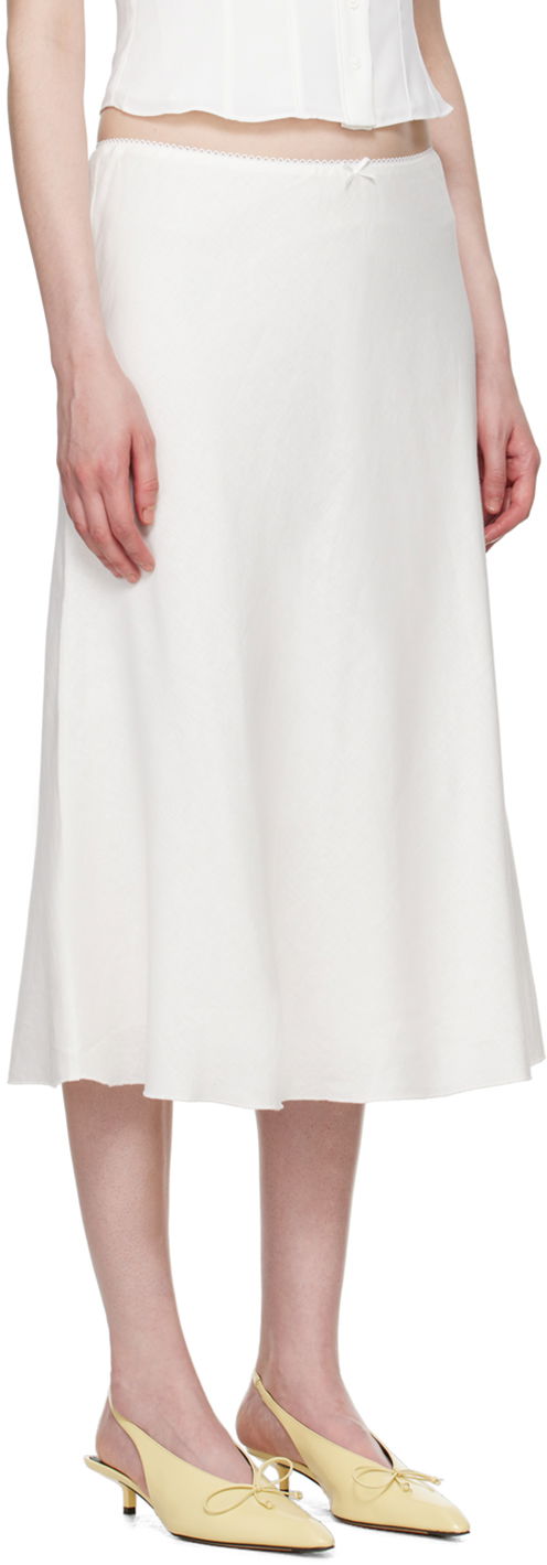 Nederdel GUIZIO Guizio Paloma Midi Skirt Hvid | P24313W085, 1