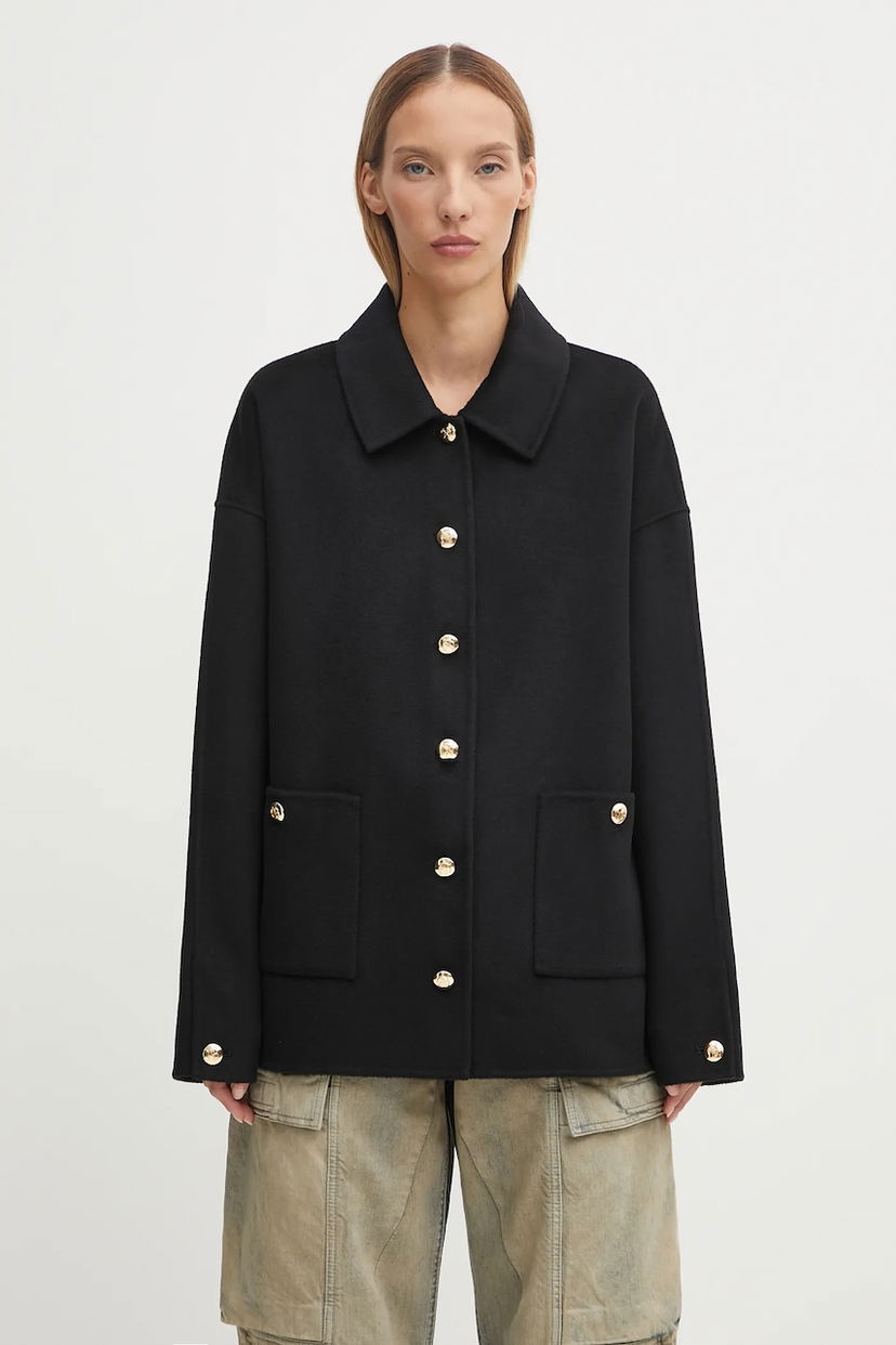 Jakke Anine Bing Anine Bing Cashmere Blend Jacket Sort | A.01.10442