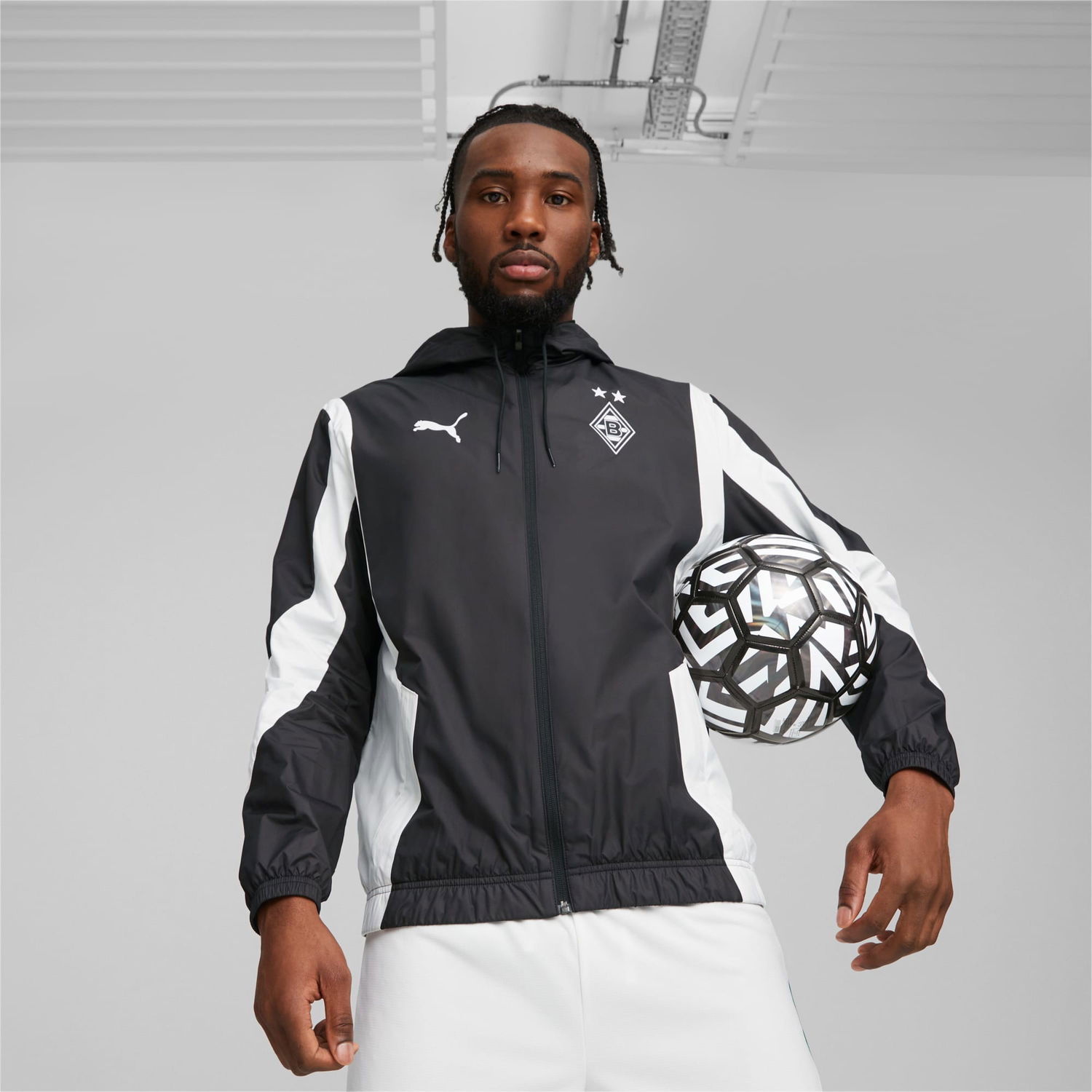 Jakke Puma Borussia Mönchengladbach Football Prematch Anthem Jacket Sort | 772637_05, 0