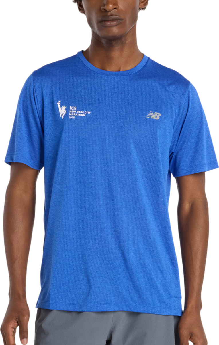 T-shirt New Balance New Balance NYC Marathon Athletics T-Shirt Blå | mt53253m-bea