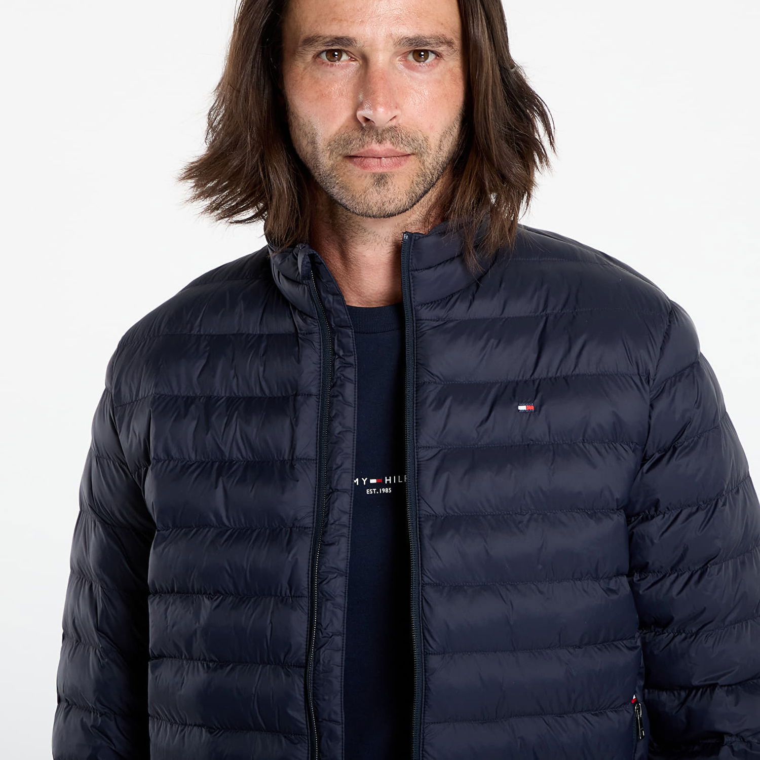 Puffer jakke Tommy Hilfiger Tommy Hilfiger Core Packable Jacket Mørkeblå | MW0MW39990 DW5, 1