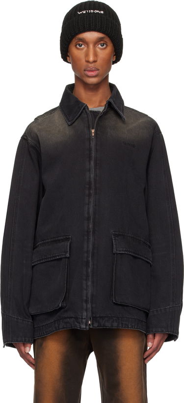 Beanie We11done We11done Classic Washed Denim Jacket Sort | WD-DJ3-24-334-U-BK, 0