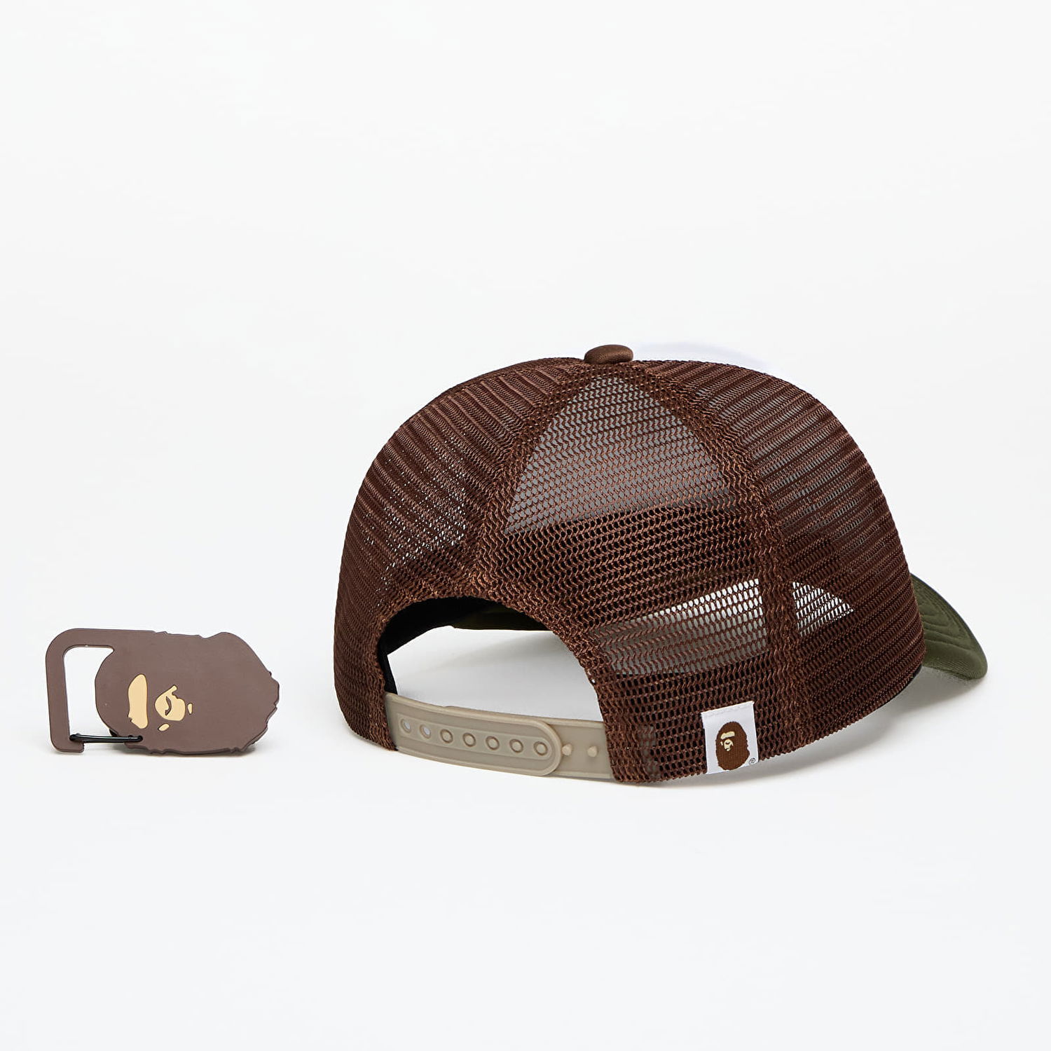 Kasket BAPE A BATHING APE College Mesh Cap Olive Drab Grøn | 001CPK301004M OLD, 1