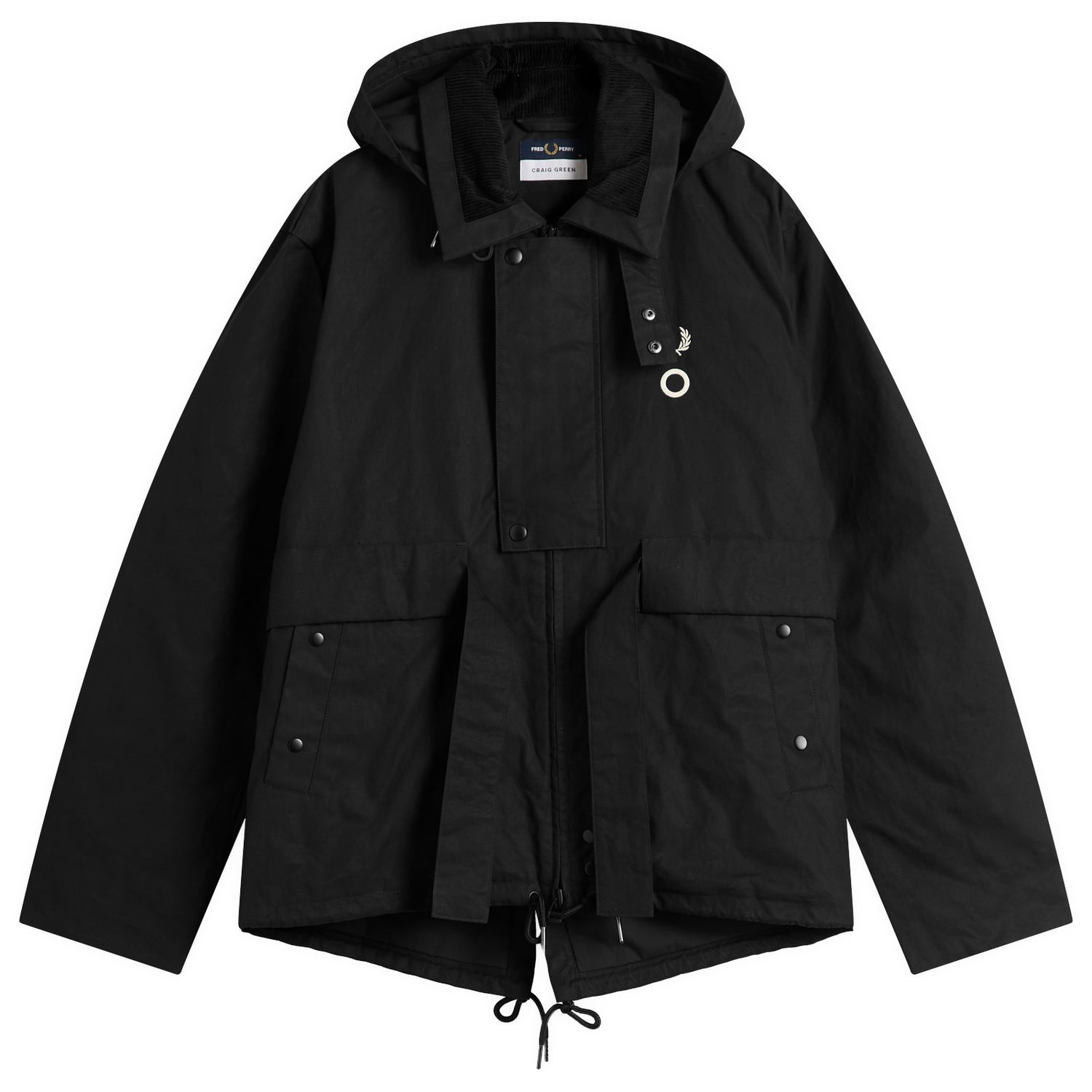 Jakke Fred Perry x Craig Green Hooded Utility Jacket Sort | SJ1133-102, 0