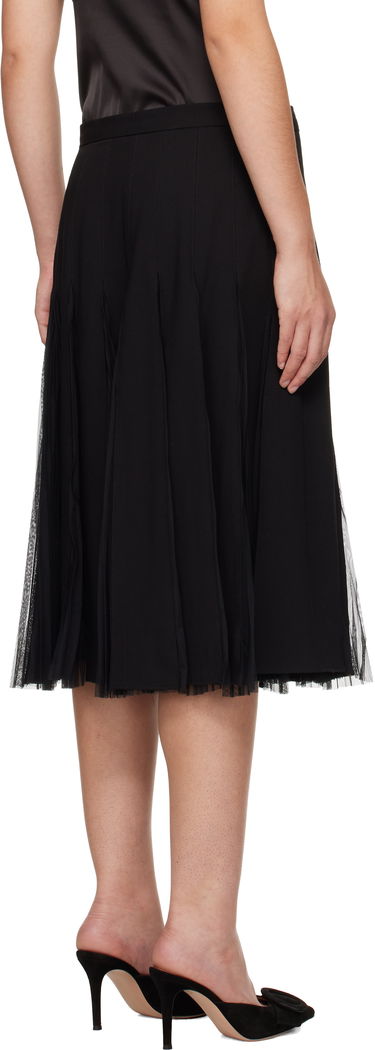 Nederdel GUIZIO Guizio Gibson Chiffon Pleated Midi Skirt Sort | H24305W115, 2