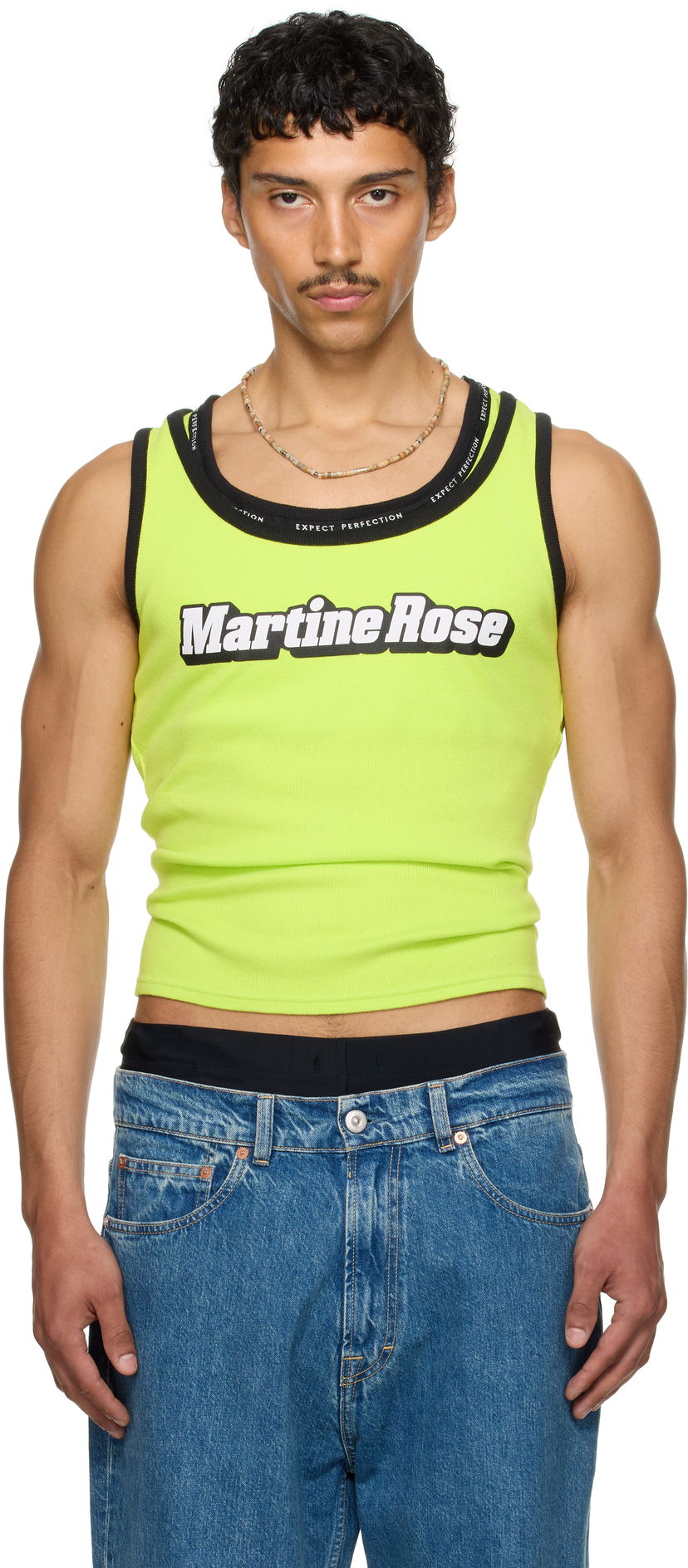 Tanktop Martine Rose Martine Rose Folded Tank Top Gul | 657JS03404