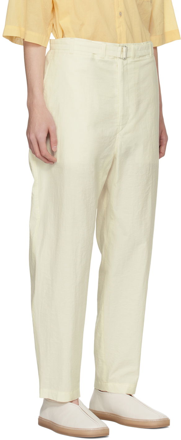 Bukser LEMAIRE Lemaire Belted Trousers Gul | PA1085 LF1234, 1