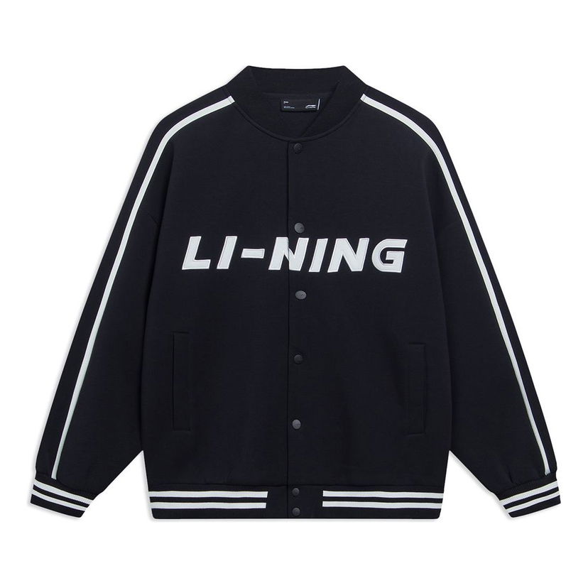 Bomberjakke Li-Ning Striped Graphic Baseball Jacket Mørkeblå | AWDT545-2