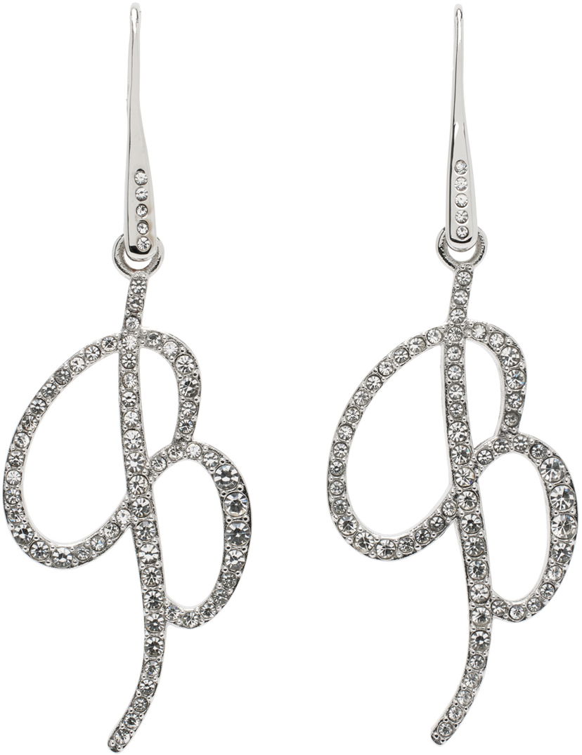 Øreringe Blumarine Blumarine Crystal Logo Pendant Earrings Metalisk | P422W260A