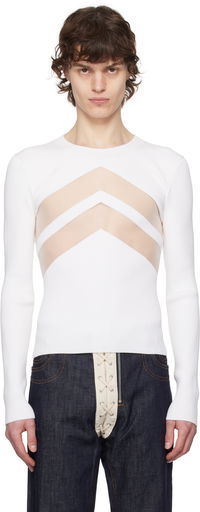 Jean Paul Gaultier 'The Chevrons' Ribbed Sweater