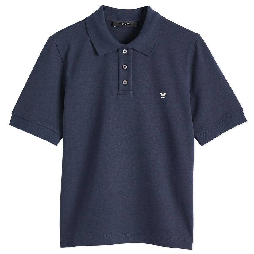 Polo skjorte Max Mara Women's Scena Polo Shirt, Size Large Mørkeblå | 2515951011600