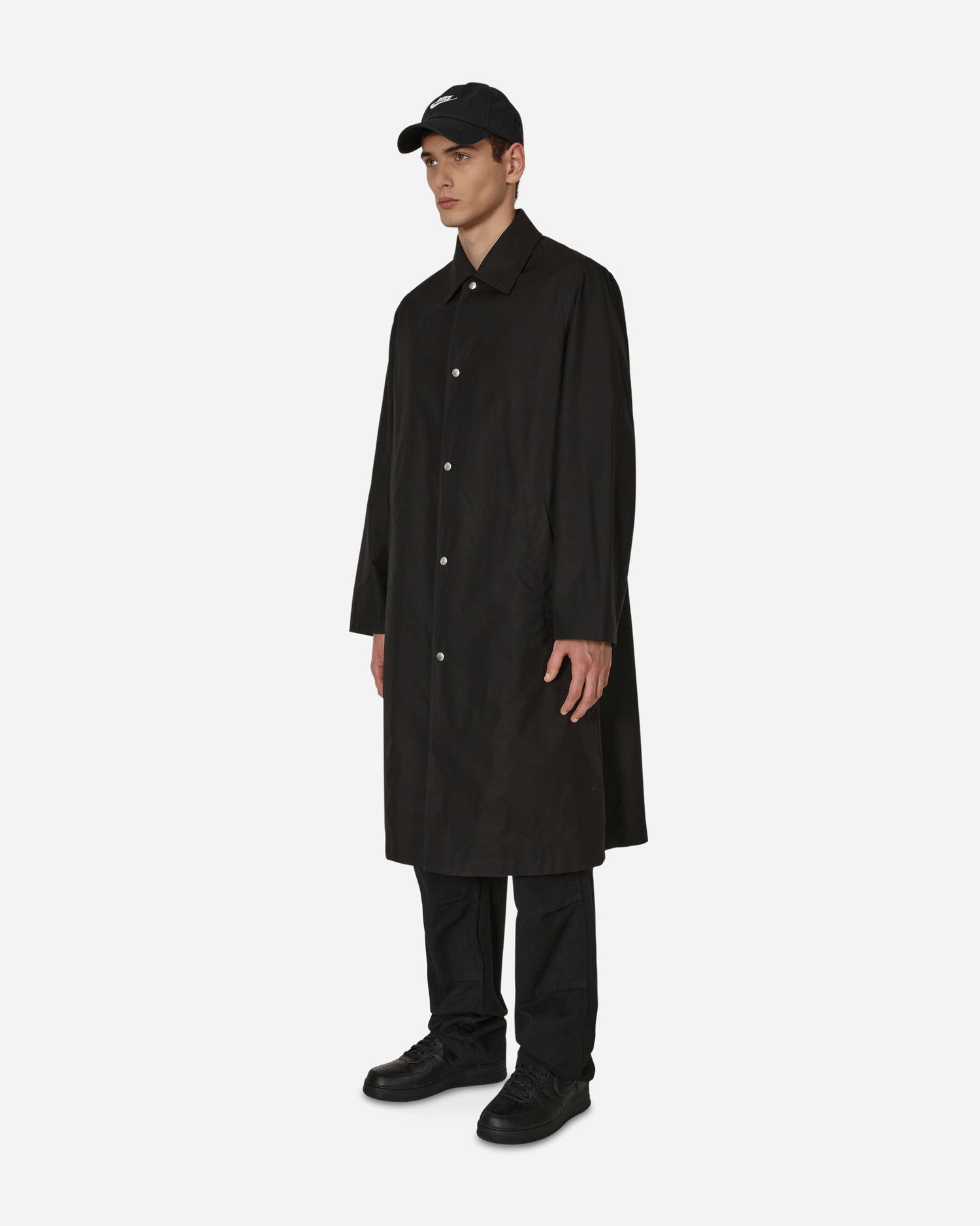 Regnfrakke Jil Sander Water-Repellent Cotton Coat Sort | J23AA0007  001, 1