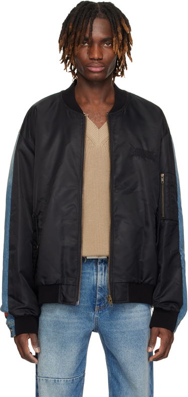 Bomberjakke Maison Margiela MM6 Maison Margiela Sports Denim Bomber Jacket Sort | SH0AM0044 MTN038, 0