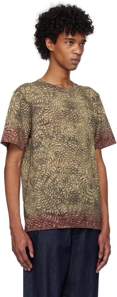 T-shirt Dries Van Noten Dries Van Noten Printed Cotton T-Shirt Grøn | 251-021145-1609, 1