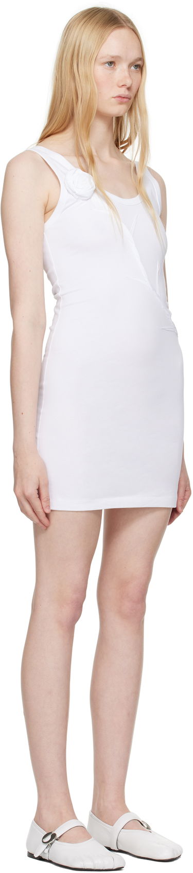 Kjole Coperni Coperni Rose Detail Tank Mini Dress Hvid | DR189F5028, 1