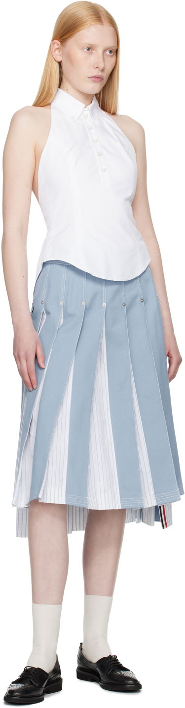 Tanktop Thom Browne Thom Browne Halter Top Hvid | FLL201A-03113, 3