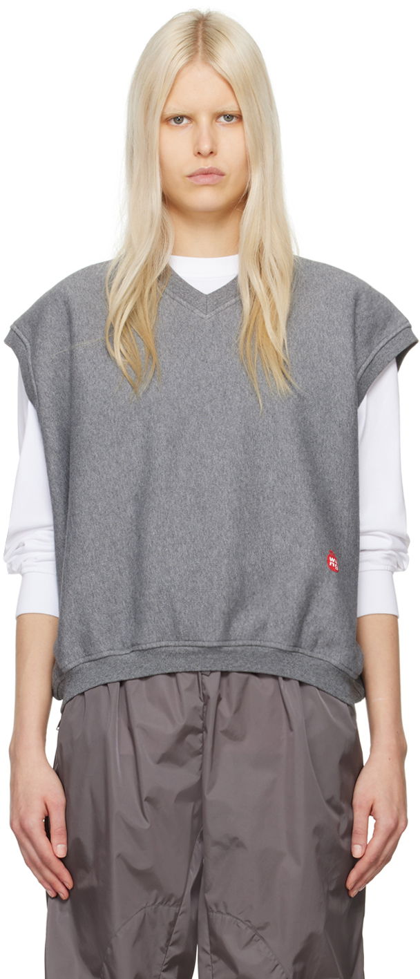 Sweater Alexander Wang V-Neck Vest Grå | UCC1241677, 0