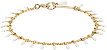 Armbånd ISABEL MARANT Gold Chain Bracelet With White Charms Hvid | BR0003FA-A3B01B, 0