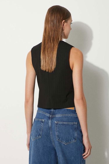 Vest Samsoe Samsoe Samsoe Samsoe Saramona Pinstripe Vest Sort | F24100047, 2