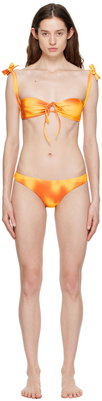 Badetøj GUIZIO Guizio Mona Tie-Front Bikini Orange | MB 5