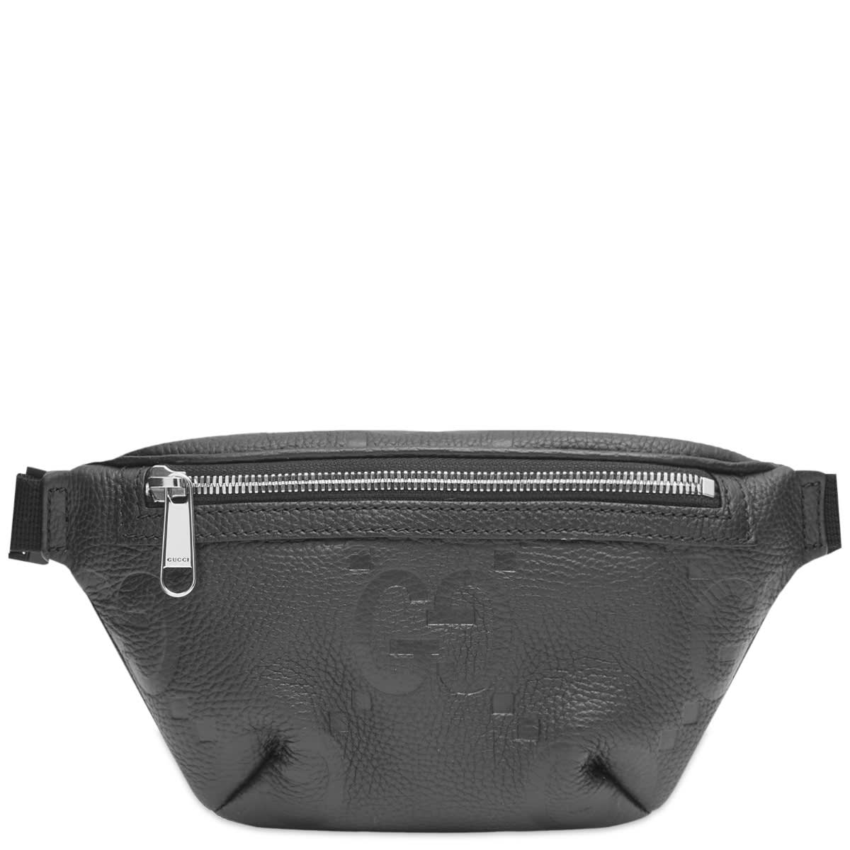 Taljetaske Gucci Embossed GG Leather Waist Bag Black Sort | 658582-AABY7-1000, 0