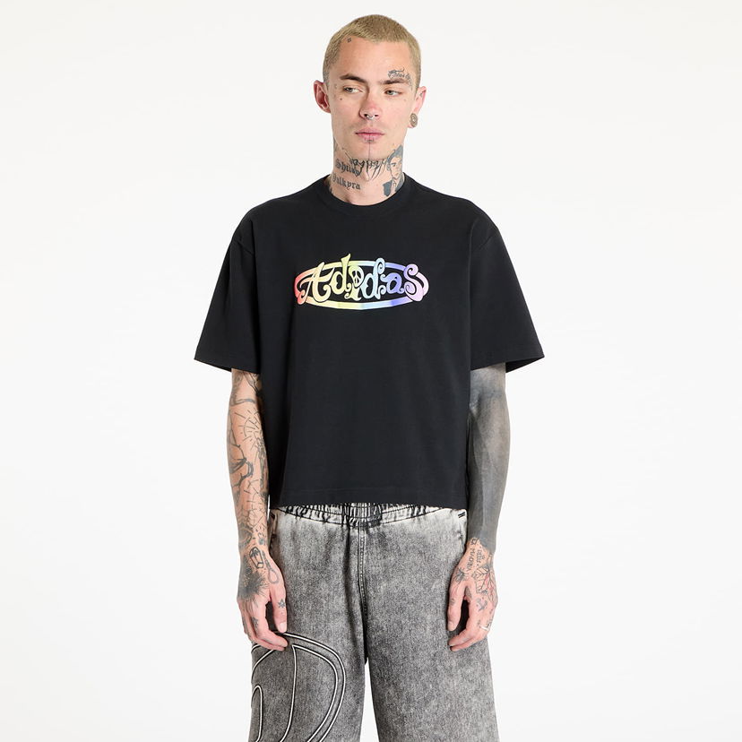 T-shirt adidas Originals Jeremy Scott Pride Graphic Cropped T-Shirt Sort | JY2011
