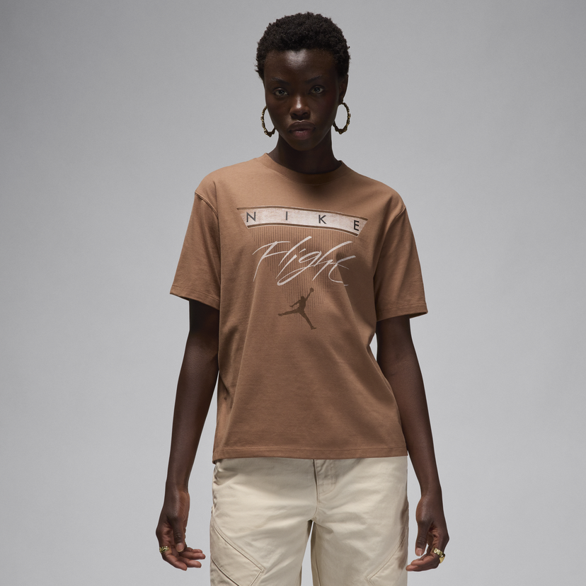 T-shirt Jordan Jordan Flight Heritage Brun | FQ3240-223