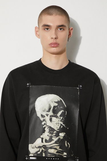 T-shirt Stampd STAMPD Skeleton Relaxed Fit Graphic Long Sleeve T-Shirt Sort | SLA.M3249LT.BLK, 4